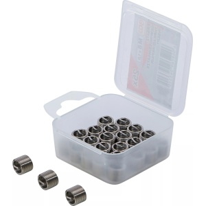 Insertii Helicoil pentru reparatii filete M8x1.0, 25 piese, BGS 9427-1 - Img 1
