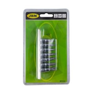 Joc 7 capete tubulare torx inviolabile 1/4”., JBM 53127 - Img 4