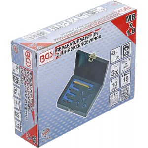 Kit reparatii filete bujii incandescente, M8x1.0, BGS 8647 - Img 6
