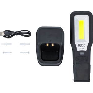 Lampa de lucru COB-LED, rabatabila, cu staţie de incarcare, BGS 85347 - Img 7