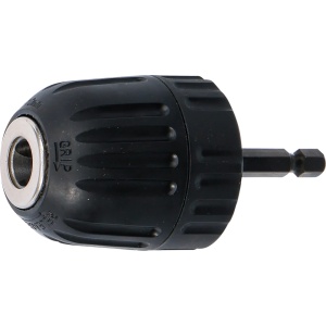 Mandrină strângere rapidă | 0,8 - 10 mm | acţionare hexagon exterior 6,3 mm (1/4"), BGS 84527