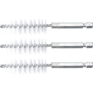 Perii nylon 17 mm, 6,3 mm (1/4") 3 piese, BGS 3078-17-N