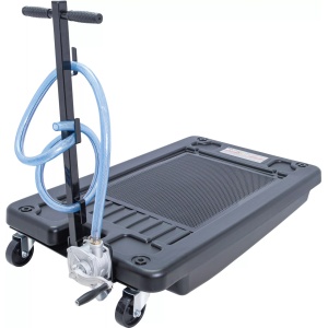 Recuperator de ulei mobil cu pompa manuala de golire, dimensiuni cuva colectare 1100x700x190mm, capacitate 60 litri, BGS 9987 - Img 6