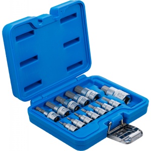 Set biţi 6,3 mm (1/4") / 10 mm (3/8") / 12,5 mm (1/2") hexagon interior 2 - 14 mm 13 piese, BGS 74257 - Img 2