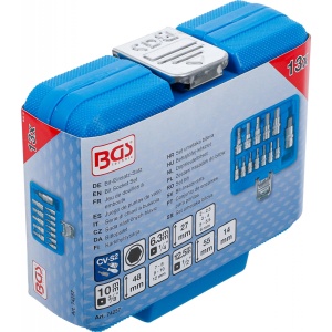 Set biţi 6,3 mm (1/4") / 10 mm (3/8") / 12,5 mm (1/2") hexagon interior 2 - 14 mm 13 piese, BGS 74257 - Img 6