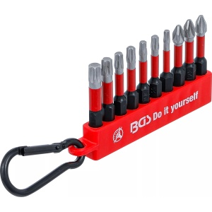Set biţi cu torsiune antrenare hexagon exterior 6,3 mm (1/4") 10 piese, BGS Diy 20818 - Img 2