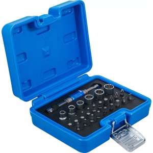 Set biți cu tubulare 2-IN-1 cu antrenare 1/4", 26 piese, B-4812 - Img 3