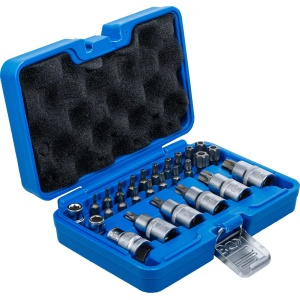 Set biti Torx T10-T70, antrenare 1/4" si cu tubulara 1/2", 27piese, BGS 5101 - Img 3