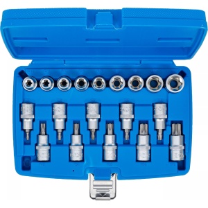 Set biti Torx T20-T70 si tubulare profil E E10-E24, antrenare 1/2", 19 piese, BGS 5100 - Img 5