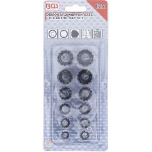 Set capace demontare pentru şuruburi şi piuliţe hexagonale deteriorate, 12 piese, BGS 1245 - Img 3