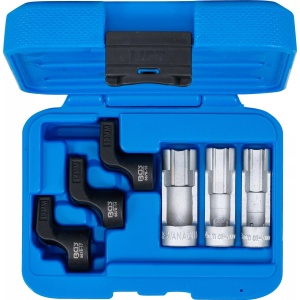 Set capete de chei 13 - 14 - 17 mm speciale pentru senzori de temperatura gaze evacuate (EGT), 6 piese, BGS 6678 - Img 4