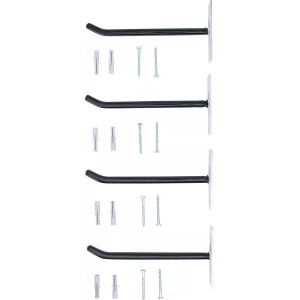 Set cârlige de perete pentru jante, lungime 250 mm, 4 piese, B-88304 - Img 4