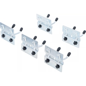 Set cârlige duble 40 mm pentru sistem dulapuri de perete 5 piese - Img 3