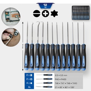 Set cârlige si surubelnite, 12 buc, Brilliant Tools BT542080 - Img 2
