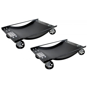 Set carucioare pentru deplasat masini avariate, latimea max. a anvelopei 360mm, dimensiuni: 385 x 605 mm, sarcina max. 450Kg/buc, BGS 8386