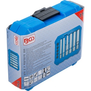 Set chei articulate 8 - 9 - 10 - 12 - 14 - 16 mm pentru bujii incandescente / bujii cu scânteie, actionare 1/4", 3/8", 11 piese piese, BGS 80000 - Img 6