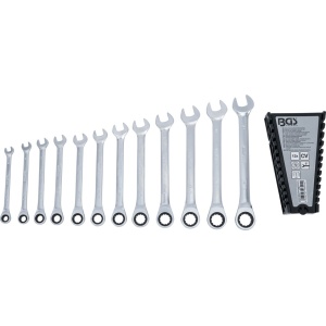Set chei combinate cu clichet, 8 - 19 mm, 12 piese, BGS 6544 - Img 2