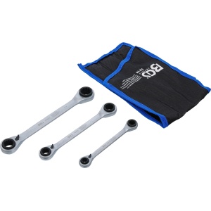 Set chei inelare clichet duble comutabile 4-in-1, 3 piese, BGS 74718 - Img 2