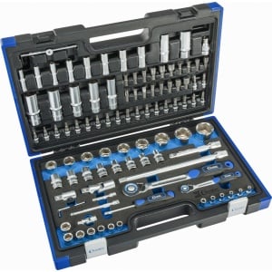 Set chei tubulare, 98 buc, 1/4+1/2", 6 puncte 4-32 mm, Condor 37198 - Img 2