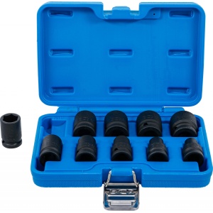 Set chei tubulare de impact 6 colturi 12,5 mm (1/2") 3/8 - 15/16" Marimi in ţoli 10 piese, BGS 74296 - Img 1