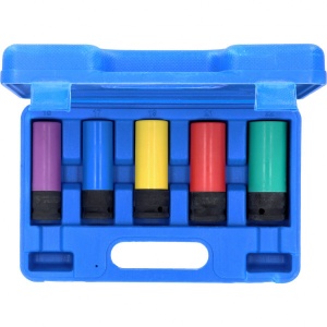 Set chei tubulare pentru demontarea rotilor, 1/2 ", 5 buc, Brilliant Tools BT691010 - Img 2