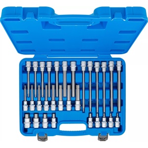 Set cu biţi Imbus 5-19 mm, antrenare cu tubulara 1/2", 30 piese, BGS 5181 - Img 4