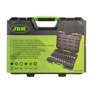 Set de biti si tubulare Torx / Torx Plus, 77 piese, JBM54539 - Img 5