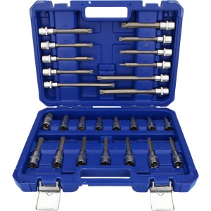Set de chei tubulare 1/2", 26 de piese, profil cu multi dinti, XZN, Brilliant Tools BT022026 - Img 1