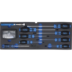 Set de surubelnite | set biti cu adaptor | recuperator magnetic | echipare 44929 pentru dulap de scule, 41 piese, BGS 3343 - Img 1