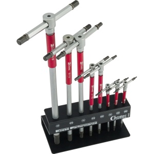 Set de șurubelnite turbo cu mâner în T cu 3 căi, 8 bucăți, interior în 6 puncte. 5/64-3/8", Condor 2018Z - Img 3