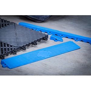 Set elemente marginale pentru gresie din plastic sistem de clic 400 x 55 x 15 mm 10 piese, BGS 74547 - Img 2
