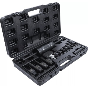 Set extractoare pentru injectoare cu ciocan inertial si articulatie de impact + adaptoare, 14 piese, BGS DIY 67307 - Img 3