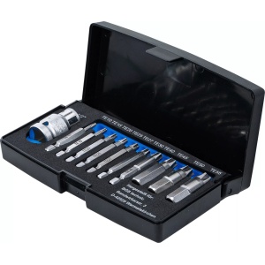 Set extractoare pentru suruburi cu cap Torx T-Star T10-T55, 11piese, BGS 9170 - Img 2