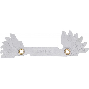 Set lere pentru filete metric 0,5 - 1,75 mm, 12 lame, BGS 71039-12 - Img 3