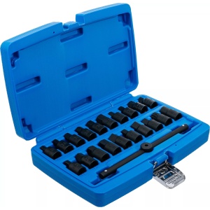 Set patrate de baie pentru busoane, 21piese, actionare 3/8'', BGS 1014 - Img 3