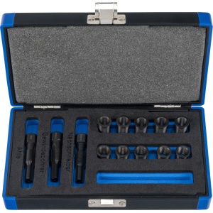Set pentru reparat filete de bujii incandescente M10 x 1.0, 13 piese, Condor 5672 - Img 1
