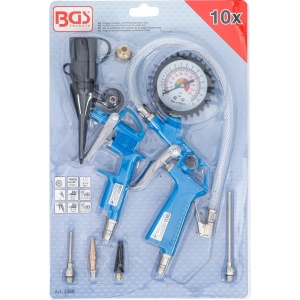 Set pistoale de suflat cu aer comprimat și umplere anvelope | 10 piese, BGS 3369 - Img 10