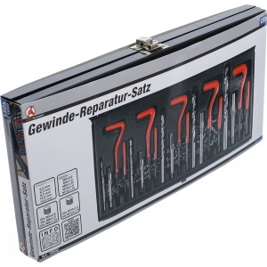 Set reparatii filete cu insertii Helicoil M5-M12, 130 piese, BGS DIY 19500 - Img 6