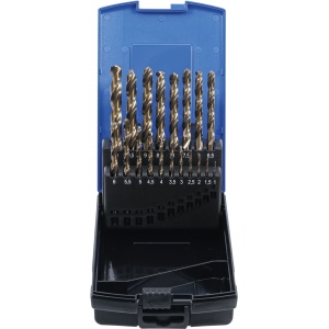 Set spirale Cobalt 1,0 - 10,0 mm HSS-G M35, 19 piese, BGS 9297