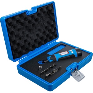 Set şurubelniţe dinamometrice | compact | cu Set biţi | 6,3 mm (1/4") | 1 - 8 Nm | 22 piese, BGS 7123 - Img 2