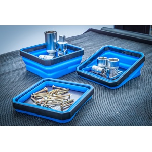 Set tăvi magnetice, Silicon, pliabil, 115 x 115 x 50 mm, 4 piese, BGS 74502 - Img 3