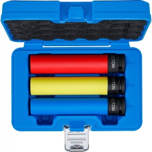 Set tubulare extralungi de impact 17, 19 si 21 mm cu protectie pentru jante din aliaj, antrenare 1/2", BGS 74567 - Img 4