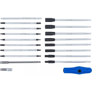 Set tubulare T-uri 5-13 mm, Torx-uri T25 - TT40, Imbus H3 -H6, surubelnita 4,5 + 6,5 mm, BGS 7985 - Img 7