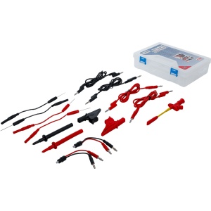 Sortiment accesorii cabluri de măsurare şi vârfuri de testare pentru multimetru, 15 piese, BGS 74511 - Img 2