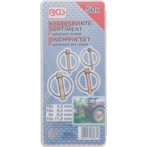 Sortiment siguranţe cu inel | 50 piese, BGS 8087 - Img 3