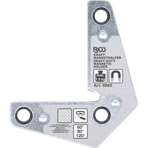 Suport magnetic de forţa | Forma L | 7,5 kg, BGS 9683 - Img 2