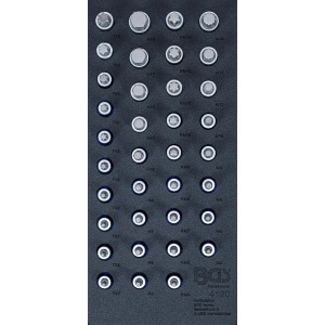 Suport organizator pentru carucior 1/3: Set biţi | diferite profile | 36 piese, BGS 4120 - Img 1