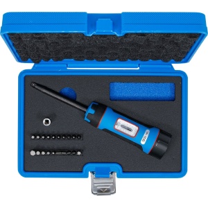 Surubelniţa dinamometrica 1 - 8 Nm cu set biţi 1/4", 22 piese, BGS 7122 - Img 4