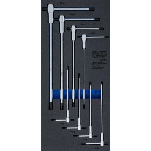 Teuri cu mâner glisant, Profil Imbus 2 - 10 mm, 8 piese, B-6081 - Img 1