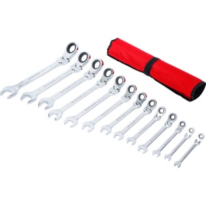 BGS 30012 Set chei combinate cu clichet capete flexibile 8 - 32 mm, 13 piese - Img 2